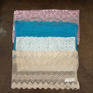 ❤️NEW❤️ Set of 4 Lace Bandeaus